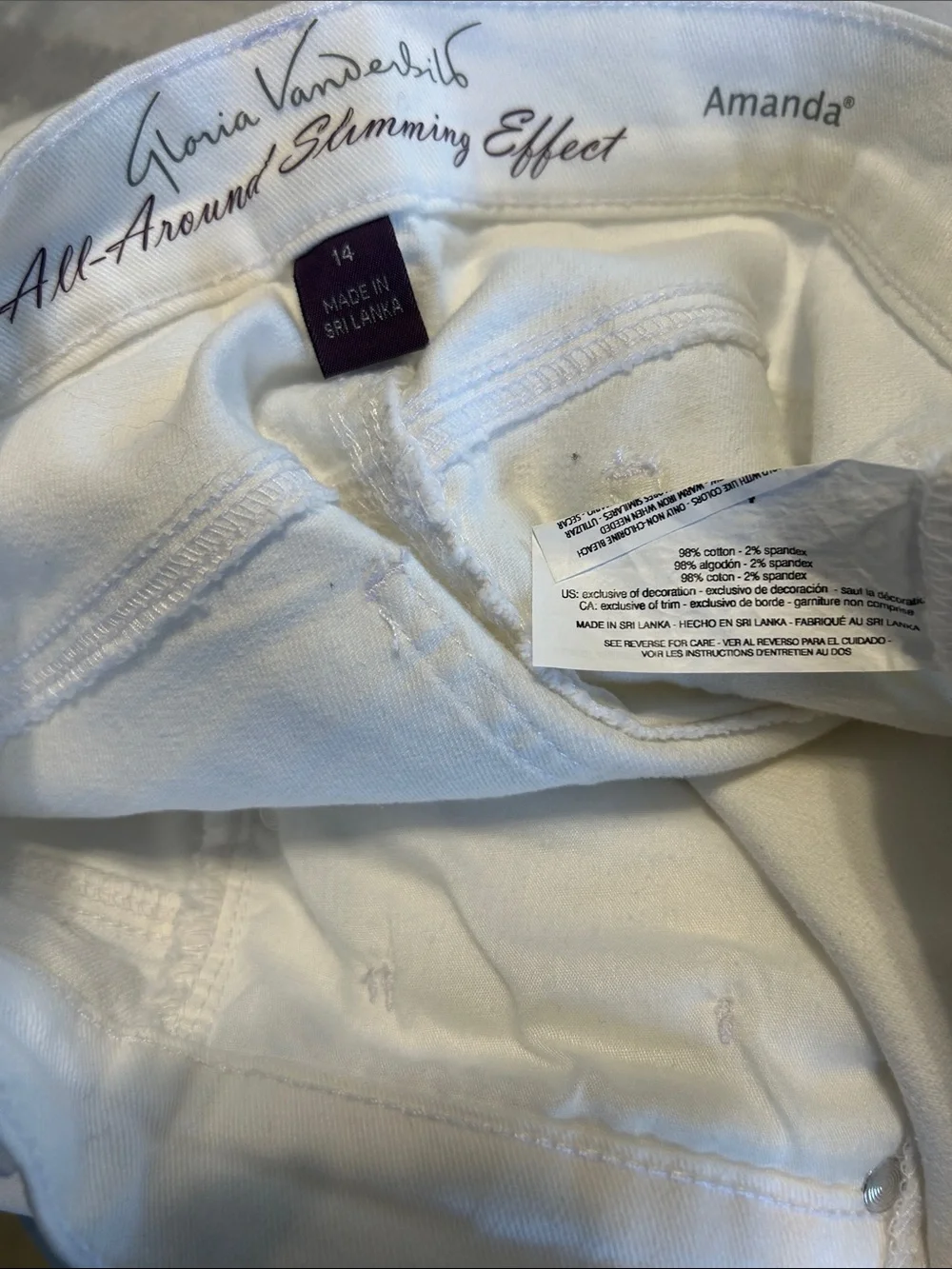 Gloria Vanderbilt White Denim Shorts
